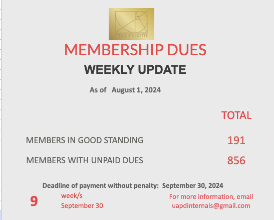 Membership Dues Reminder